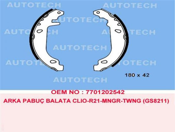 Arka Fren Balatası Pabuc Balata -R19-R21-Manager-Clio I (90-98)Twingo