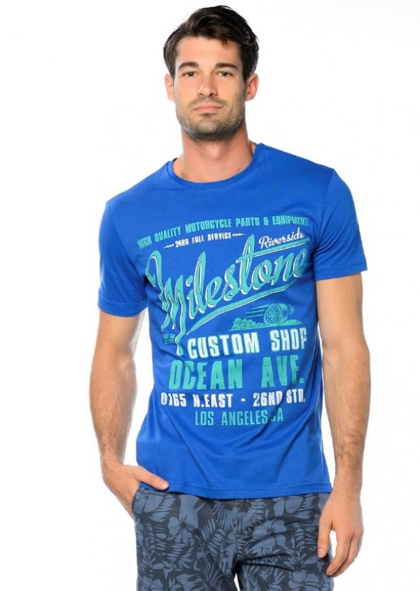 Limon Company Milestone Tshirt ( Mavi )