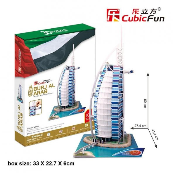 Cubic Fun 3D 101 Parça Puzzle Burç El Arap - Dubai