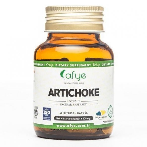 Afye Enginar Ekstraktı 60 kapsül 600 mg Artichoke Özü