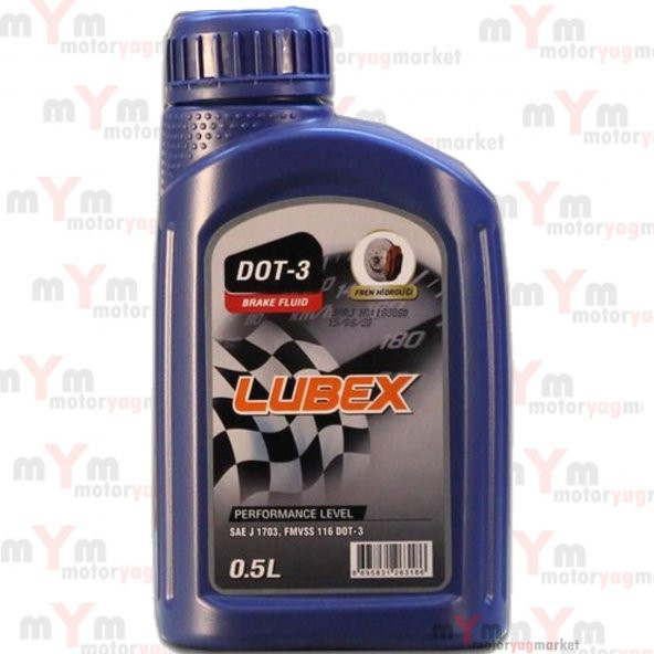 Lubex Dot 3 0.5 Litre Hidrolik Fren Yağı -Brake Fluid