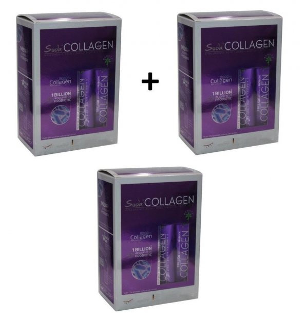 Suda Collagen + Probiotic 14 Şase Karpuz Aromalı 3lü Avantaj Paketi