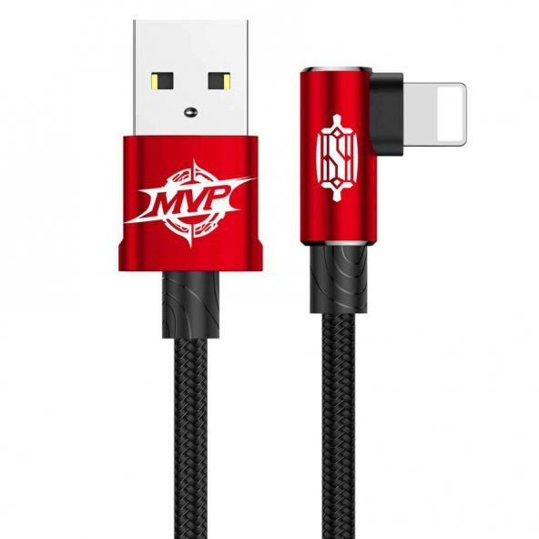 Baseus MVP Elbow Type Kablo USB   iPhone 1,5A 2M Kırmızı