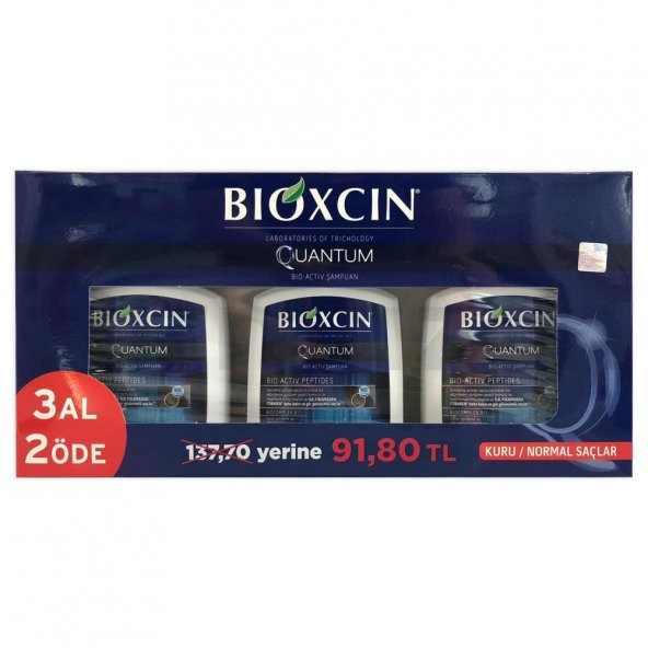 Bioxcin Quantum 3 Al 2 Öde Kuru-Normal Saçlar İçin Şampuan
