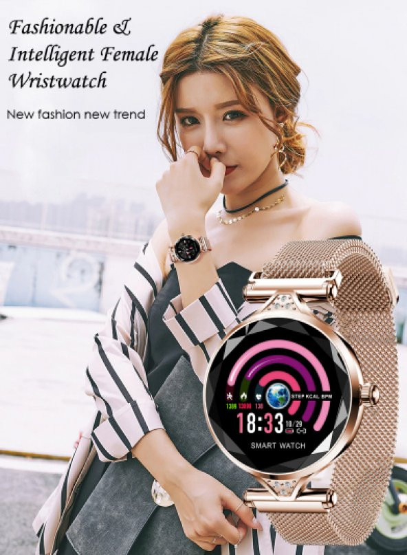 Olix H1 Smart Watch Bayan Akıllı Saat Nabız Ölçer Uyku ve Spor Faliyetleri - 7