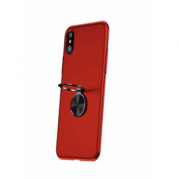 Baseus Ring Backcover iPhone X Kılıf Kırmızı