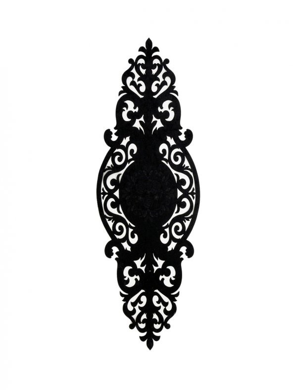 Roseart Kadife Runner Siyah