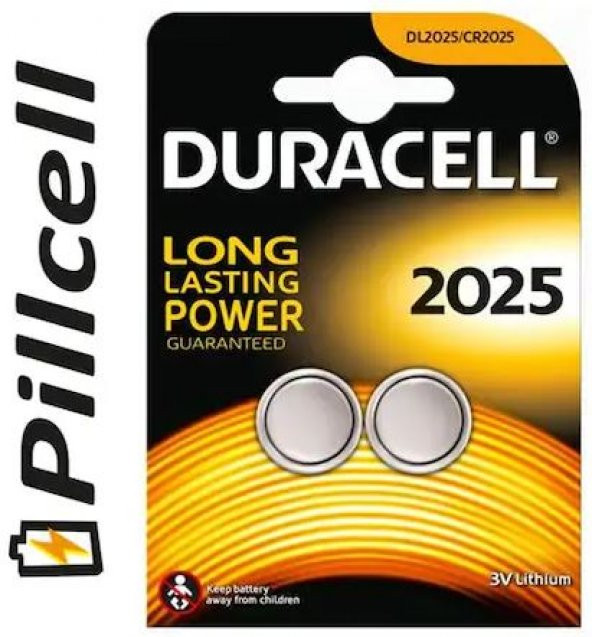 Duracell CR 2025 Lithium 3 Volt 2 li Kart