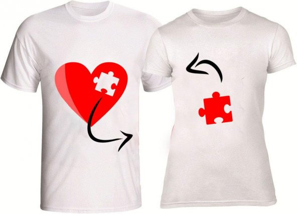 Sevgililere Özel Baskılı Tasarım Tişört Lovers