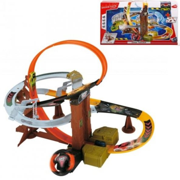 Dickie Toys Çılgın Dinazor Kulesi Elektronik Yarış Seti