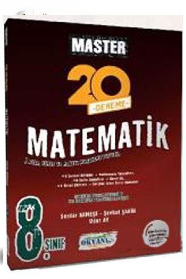 8. Sınıf Master 20 Matematik Denemesi Okyanus Yayınları