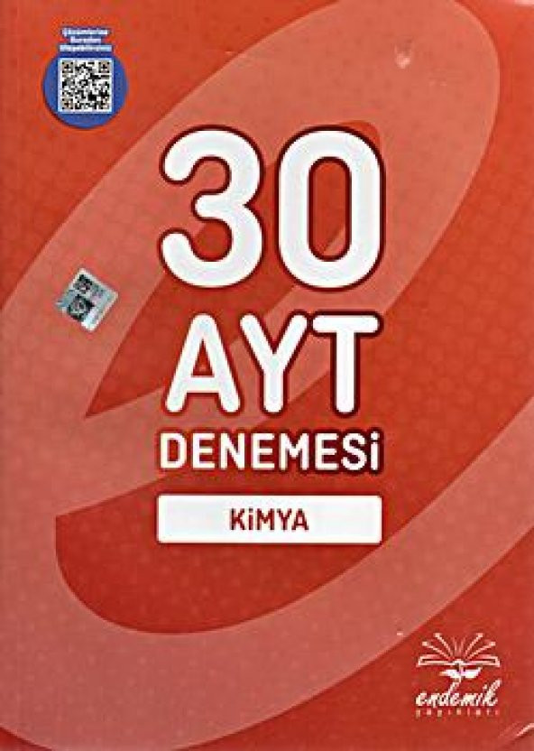 AYT Kimya 30 Denemesi Endemik Yayınları