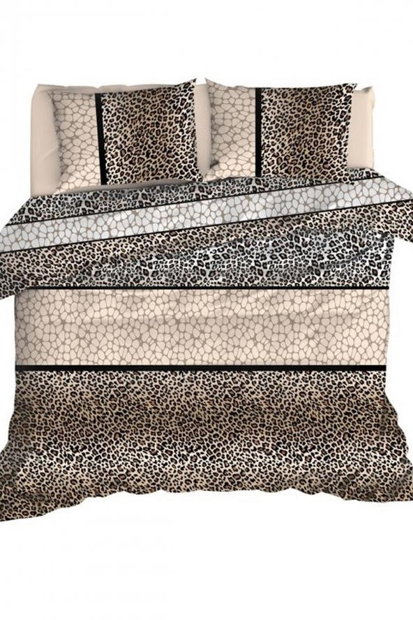 Sevgililer Gününe Özel Leopar Desen Çift Kişilik Nevresim Takımı - 2