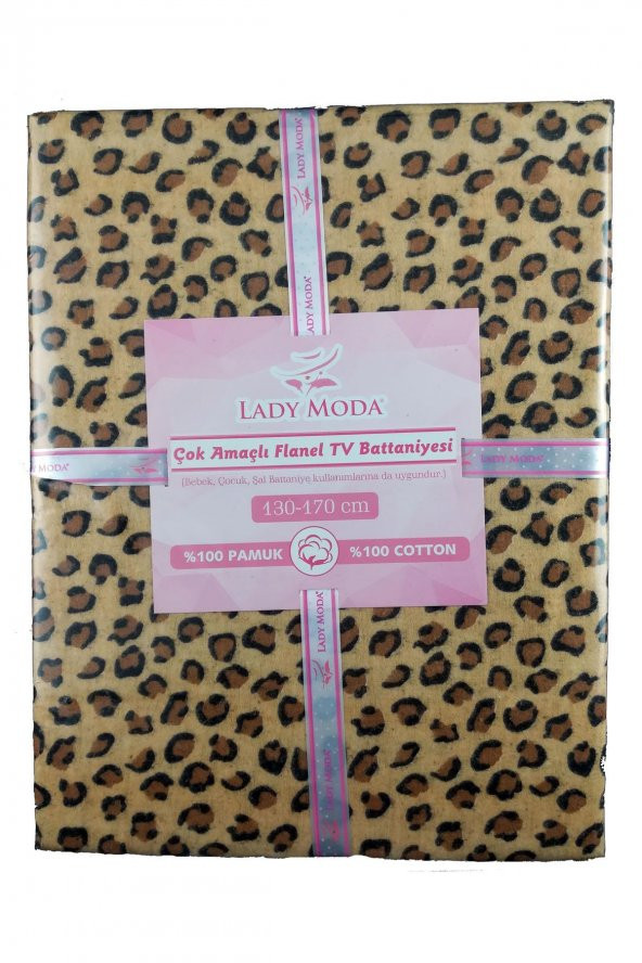 100 Pamuklu Bebek Battaniyesi Leopar - 4