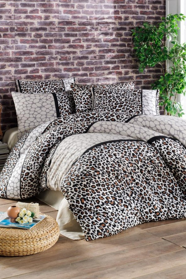 Lady Moda Home Leopar Tek Kişilik Nevresim Takımı