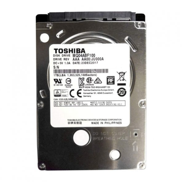 Toshiba 2.5 1TB 128MB 5400RPM MQ04ABF100