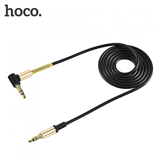 Hoco UPA02 AUX Spring Kablo 100 cm Siyah