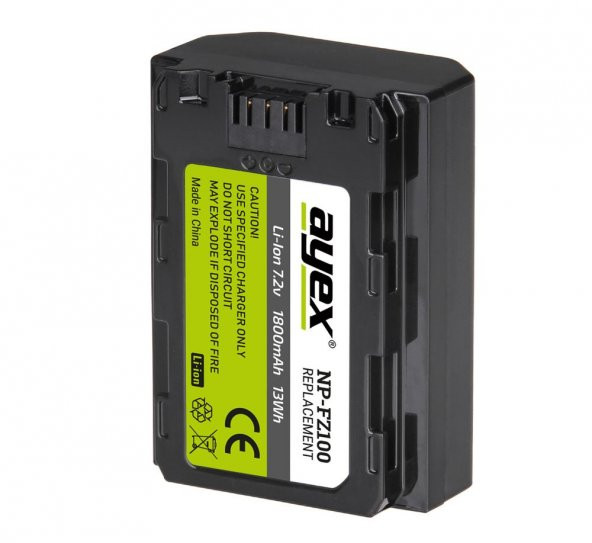 Sony A9, A9R, A9S, A7 III, A7R III İçin Ayex NP-FZ100 Batarya - 5