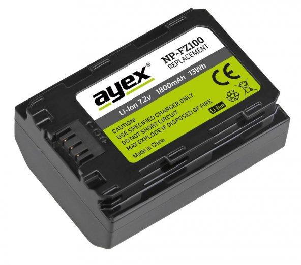 Sony A9, A9R, A9S, A7 III, A7R III İçin Ayex NP-FZ100 Batarya - 6