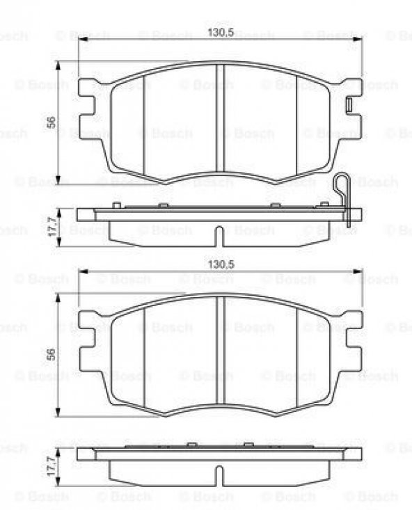 Hyundai i20 1.4 CRDi 2009-2012 Bosch Ön Fren Balatası