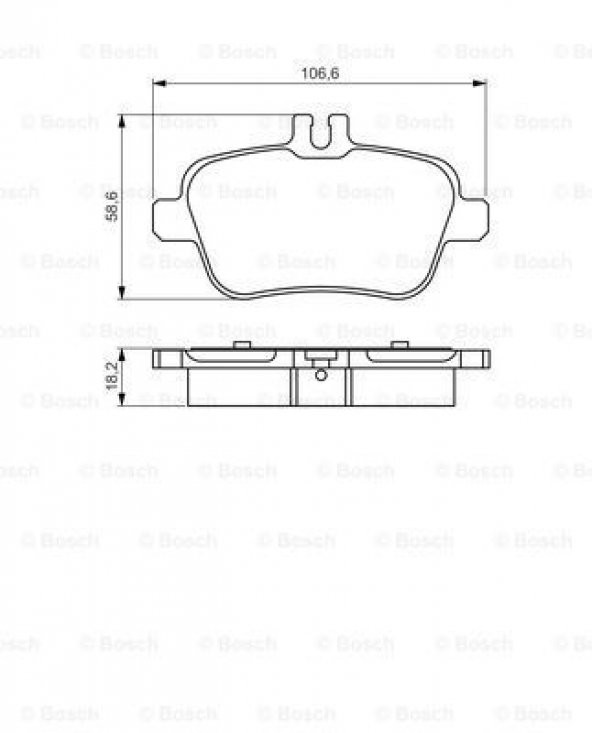 Mercedes CLA180 117 1.6 2012-2018 Bosch Arka Fren Balatası