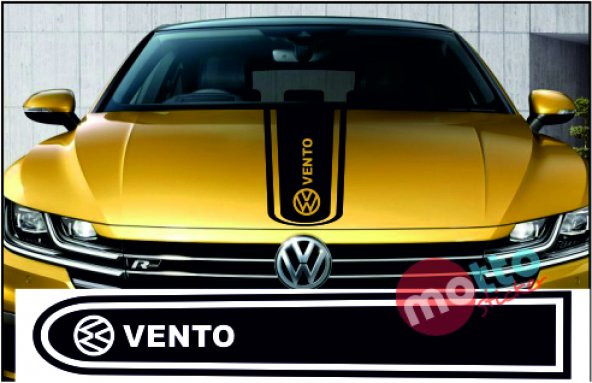 Volkswagen Vento Logolu Otomobil Ön Kaput Şeridi Kaput Sticker