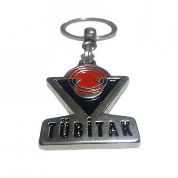 Tübitak 4006 Logolu Metal Üçgen Anahtarlık