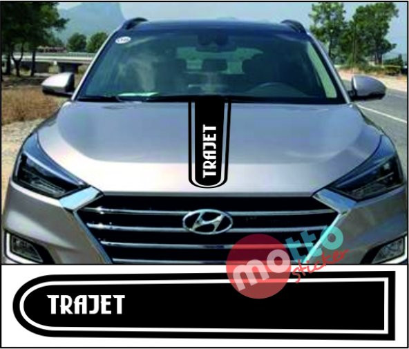 Hyundai Trajet Logolu Otomobil Ön Kaput Şeridi Kaput Sticker