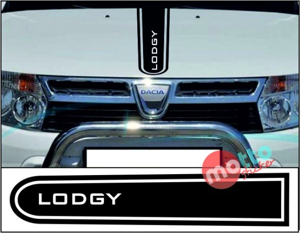 Dacia Lodgy Logolu Otomobil Ön Kaput Şeridi Kaput Sticker