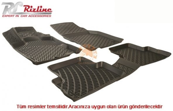 Rizline Seat Altea 3D Havuzlu Paspas