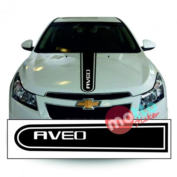 Chevrolet Aveo Logolu Otomobil Ön Kaput Şeridi Kaput Sticker