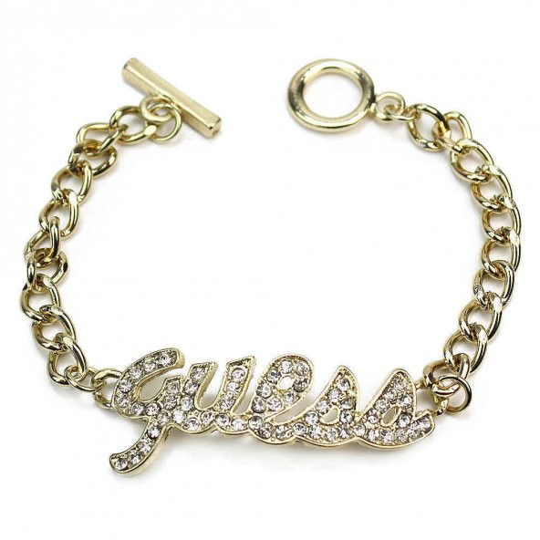 GUESS ALTIN KAPLAMA (18 GP) ZİRKON TAŞLI BİLEKLİK SEVGİLİLER GÜNÜ - 2