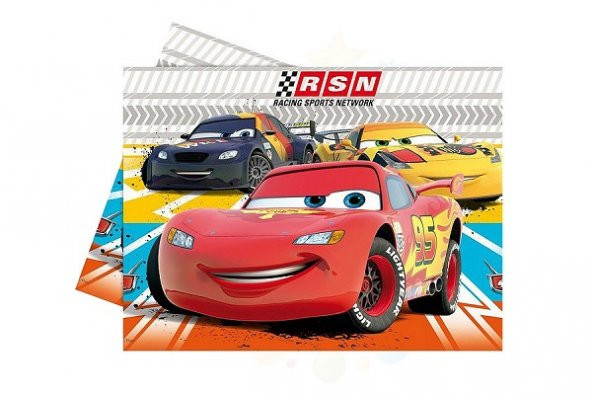 Cars RSN Lisanslı Parti Masa Örtüsü (180x120 cm)