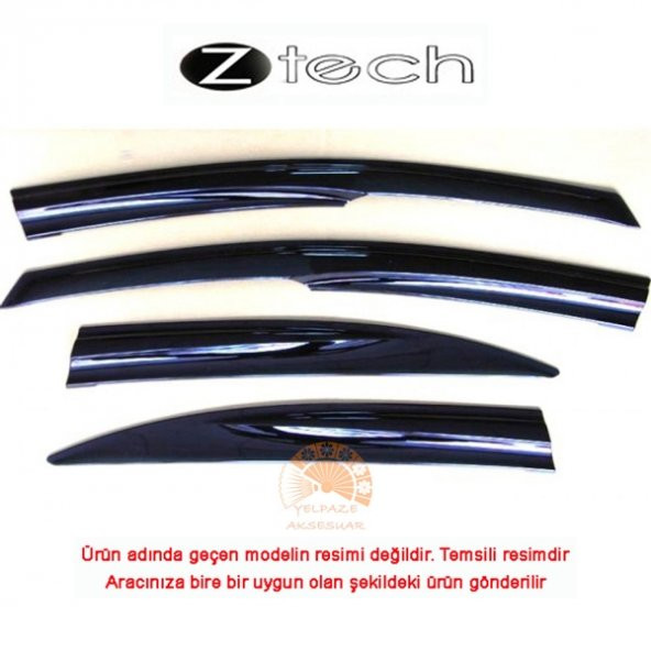 Z-Tech Citroen C3 (2009...) Mügen Cam Rüzgarlığı (4 lü set)