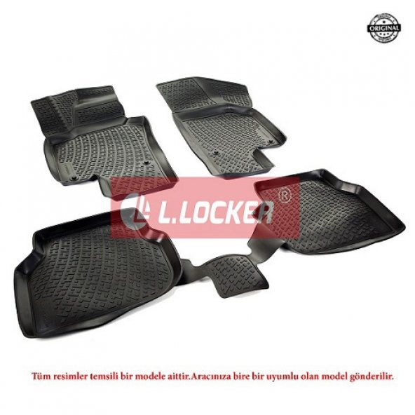 L.Locker Volkswagen Scirocco (2009...) 3D Havuzlu Paspas (Siyah)