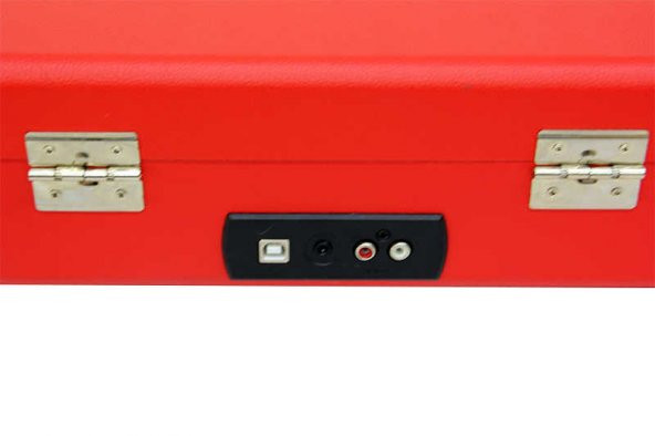 Kırmızı Pikap Çantalı Crownwell Plak Çalar - 3