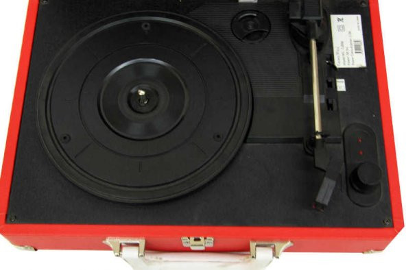 Kırmızı Pikap Çantalı Crownwell Plak Çalar - 4