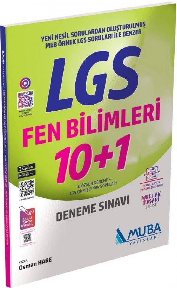 Muba Yayınları LGS Fen Bilimleri 10+1 Deneme Sınavı