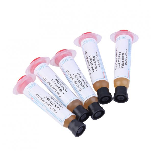 5 Adet Amtech RMA-223 Krem Flux 10cc Tüp Flux