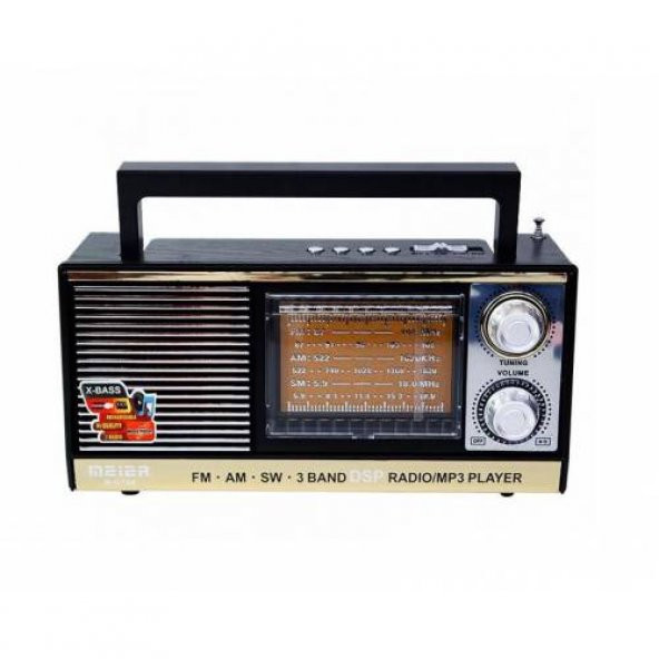 Meier M-U107 Analog FM radyo Usb Aux Hi-Fi Mp3 Müzik Çalar