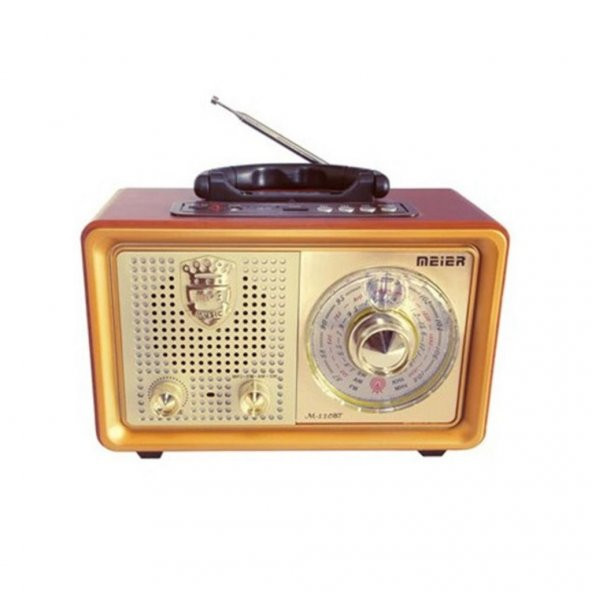 Nostaljik Retro Ahşap Görünüm Bluetooth Radyo Usb Sd Meier 110BT - 2