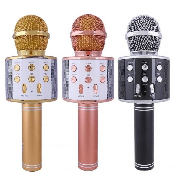 YENİ MODEL Sihirli Karaoke Bluetooth Mikrofon AUX SD KART GİRİŞLİ