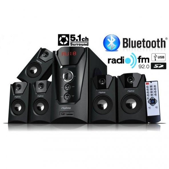 Forland Bluetoothlu 5+1 Dijital Ekran Radyolu Usb Ses Sistemi