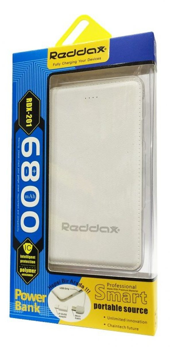 Reddax 6800 mAh Slim Kasa Powerbank