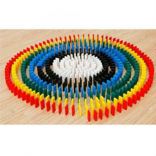 Ahşap Domino Taşları 1000 Parça Renkli Eğitici Domino Oyunu Ahşap domino oyunu Çocuk Ahşap Oyuncak - 8