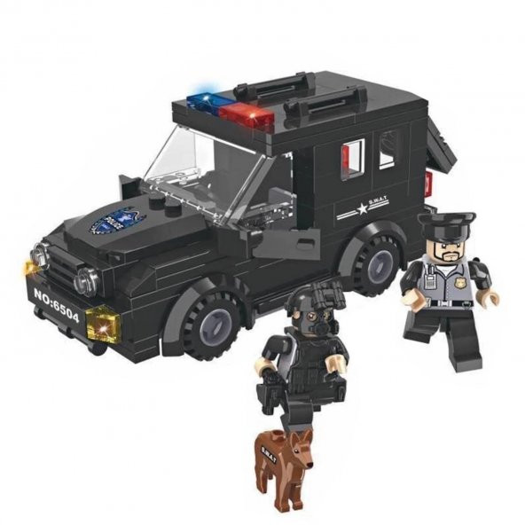 Bricks Lego Uyumlu 254 Parç Polis Araba Set Yapboz Eğitici Oyuncak
