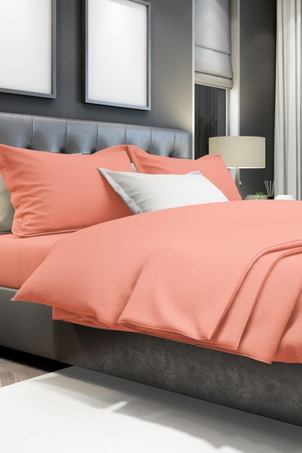 Terry Cotton Çift Kişilik Nevresim Takımı | Turuncu - 3