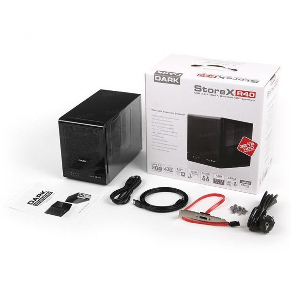 Dark Quad RaidBox  4 x 3.5" HDD Yuvalı USB 3.0 - eSATA RAID Destekli HDD Kutusu - 7