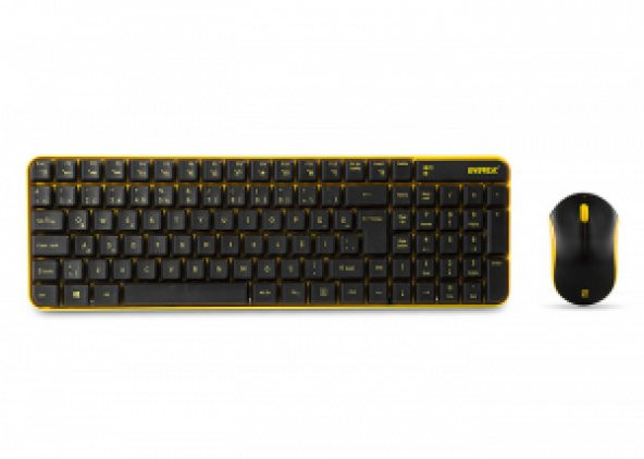 EVEREST KM-4835 KM-4835 Siyah/Turuncu Kablosuz Q Multimedia Klavye + Mouse Set - 1