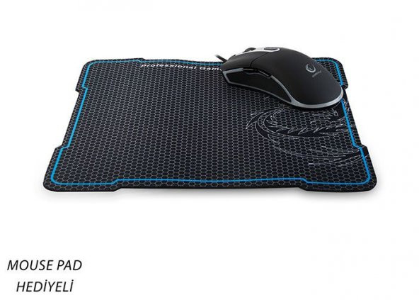 Rampage SGM-RX7 Usb Siyah 4500 DPI Gaming Mouse Pad ve Oyuncu Mouse - 6